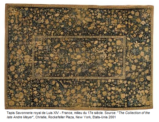 Tapis Savonnerie royal de Louis XIV